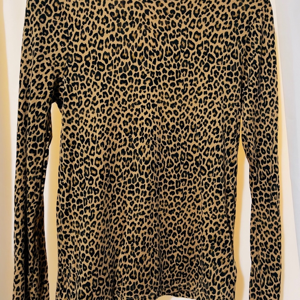 Leopard Print Long Sleeve Top